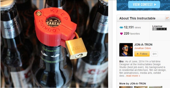 《3D列印生活小確幸》打造啤酒的守護者！不怕被偷喝