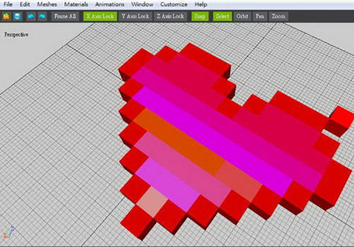 梅問題-Shaper免費3D立體像素PIXEL產生軟體