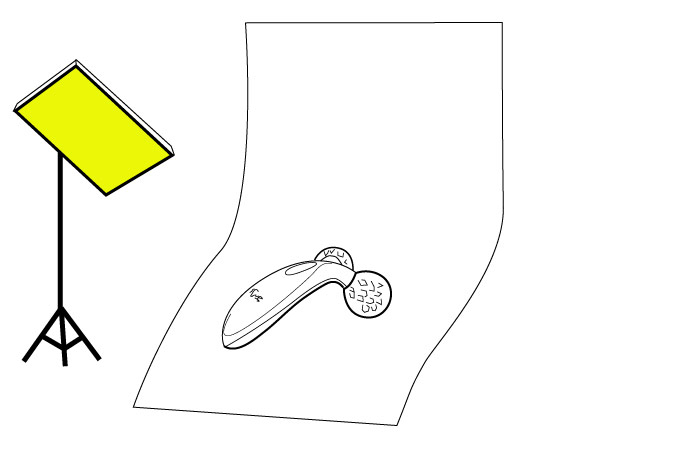 梅問題-商品攝影教學-二張描圖紙拍出REFAReFa CARAT 白金滾輪鑽石切面按摩器