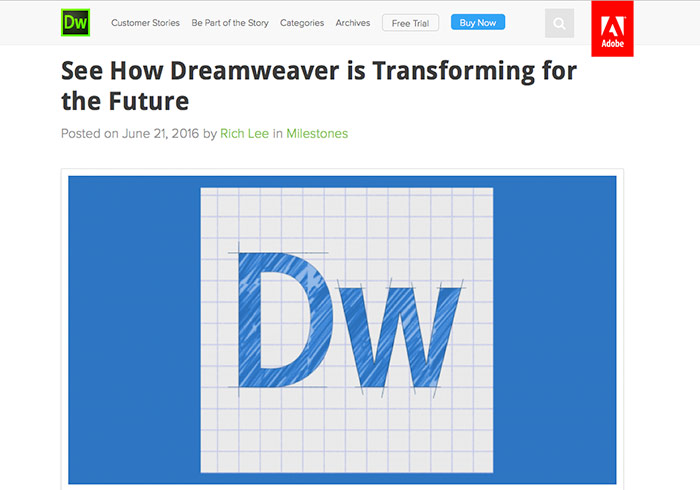 Adobe Dreamweaver CC 2017-beta測試版搶先用