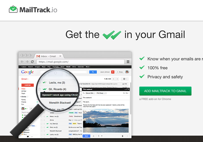 Chrome外掛－「MailTrack」將Gmail郵件寄出，當對方讀取時，立即顯示為已讀