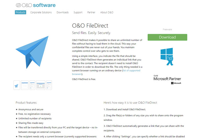 O&O FileDirect 免上傳，直接點對點傳送大檔給朋友