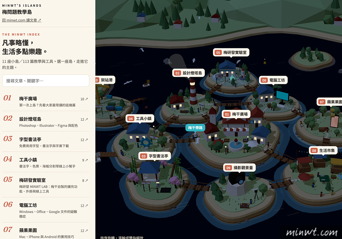 梅問題-用 AI 打造教學島 夜晚模式