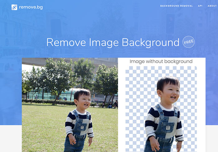 remove.bg 線上人工A.I.，上傳圖片立即將照片去的乾乾淨淨的