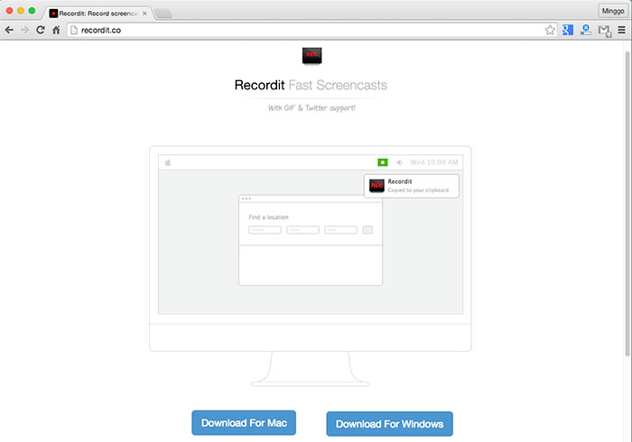 Recordit支援雙平台GIF螢幕錄影軟體，並自動上傳到雲端