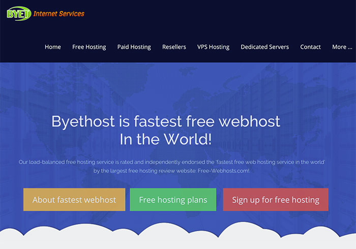 《Byethost》免費1GB空間、50GB流量無廣告，可綁定個人網域