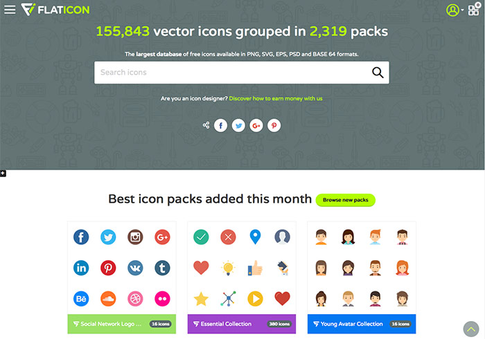 [素材] FlatIcon免費上萬個平面化UI圖示平台，要多少下載多少