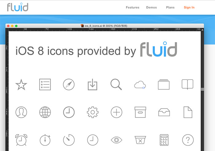 網設必備《Fluid》iOS/Android扁平圖示下載