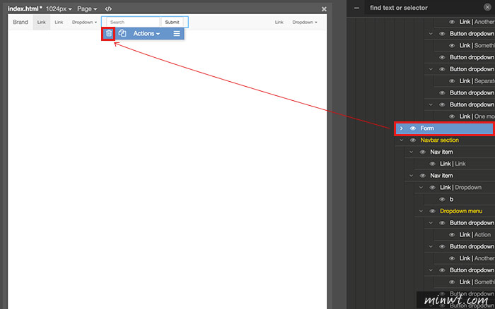 梅問題－Pinegrow Web Editor全視覺化的Bootstrap開發工具