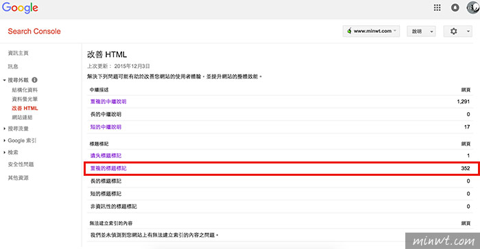 梅問題－SEO優化：Canonical Tag解決「重複的標題標記」問題