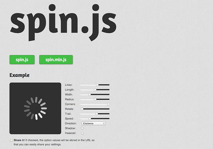 網設必備－《spin.js》線上Loading動態圖示產生器(支援IE6)
