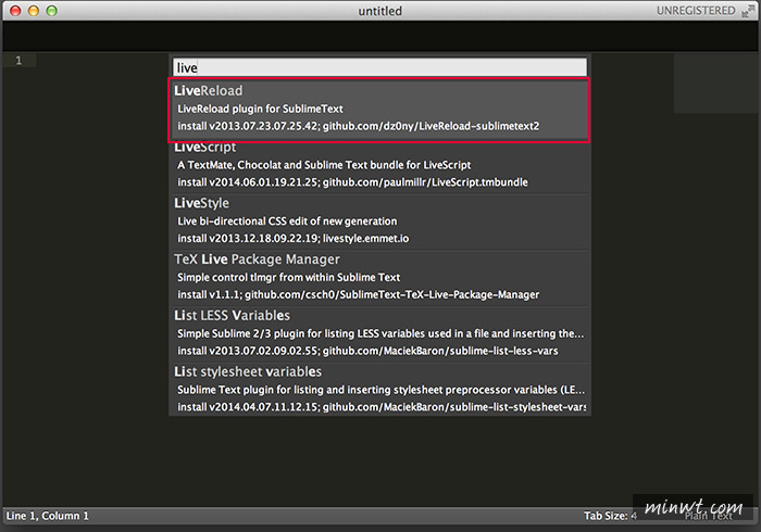 梅問題－《LiveReload》讓Sublime Tetxt儲存後網頁自動同步更新