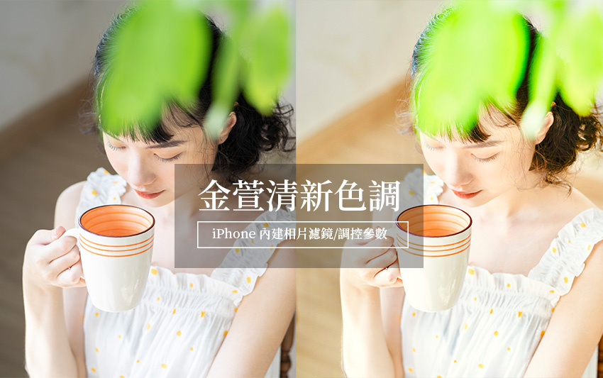 申時七茶－iPhone 內建相片APP，將照片套用「金萱清新淡雅」色彩調控檔