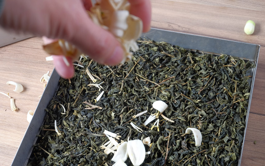 申時七茶－三月正是柚花綻放季節，以窨製的工法將柚香宜人香氣與綠茶融合