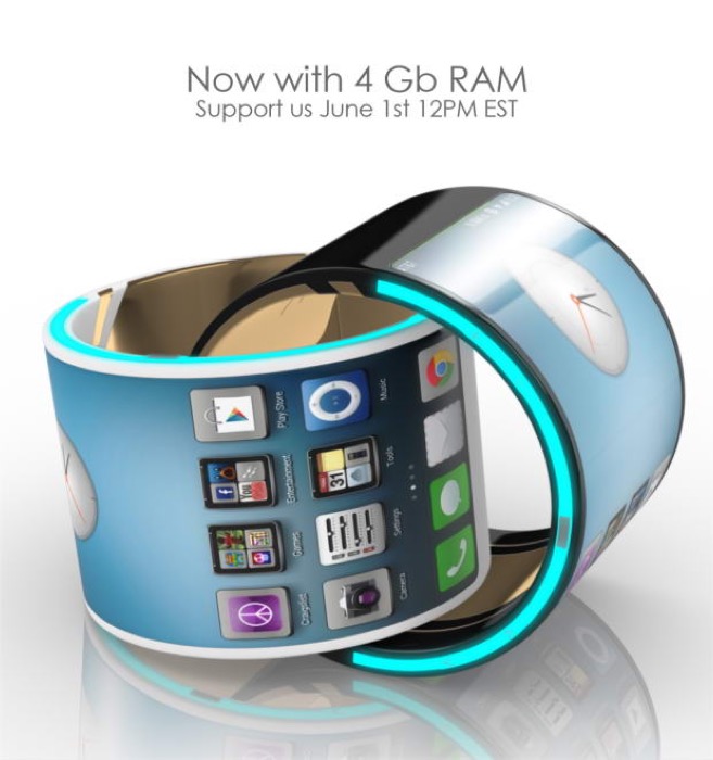 梅問題-《Blu手環式智慧型手機》比Apple Watch還酷，將手機穿戴在手上