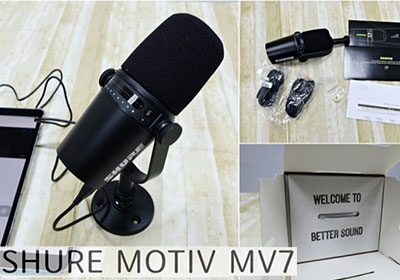 [開箱] SHURE MV7 XLR/USB 動圈式麥克風，智慧AI模式屏蔽雜音，許你一個好聲音