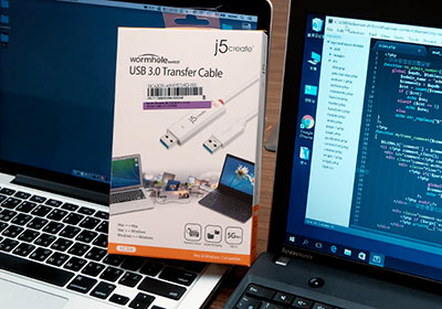 j5create 凱捷USB 3.0跨平台傳輸線，一線讓兩台電腦傳輸檔案更方便