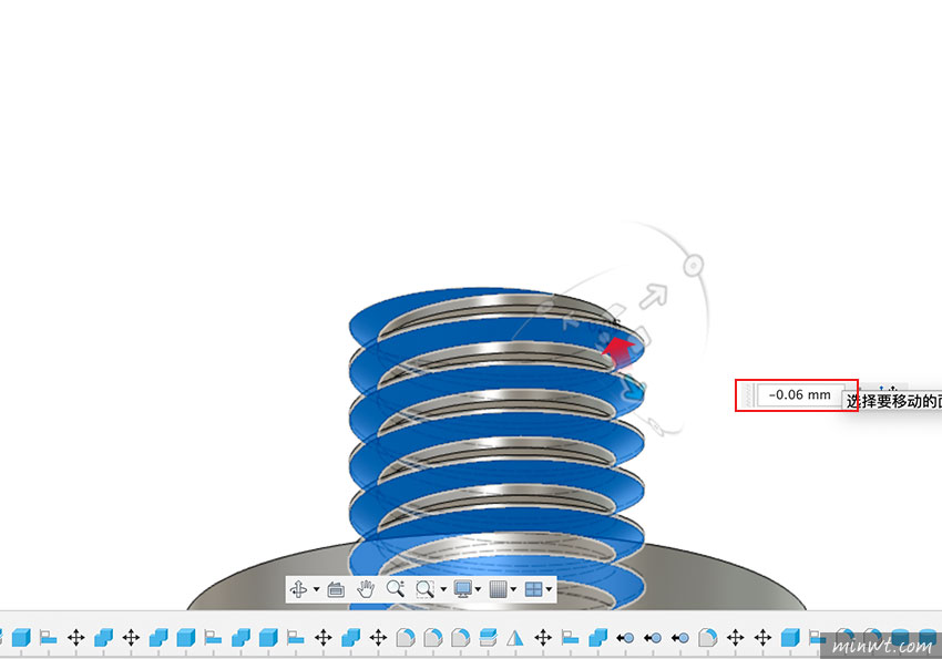 梅問題-如何使用Fusion 360繪製3/8的攝影專用螺絲，並透過3D列印後，可輕鬆組裝