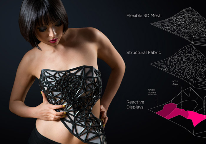 3D列印跨足時尚界《x.pose》利用手機改變衣服透明度與顏色
