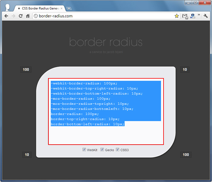 梅問題-CSS教學-css3圓角框線上語法產生器