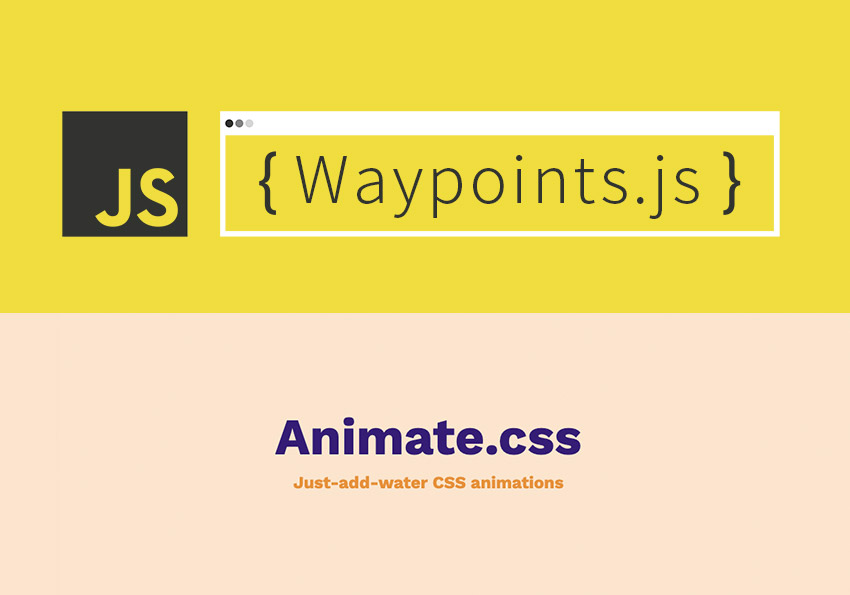 Waypoints.js+Animation.css 滾動網頁讓頁面區塊咚吱咚吱的動起來