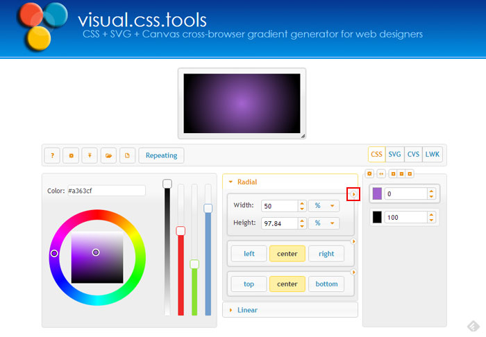梅問題－CSS3工具－CSS3漸層線上語法產生器