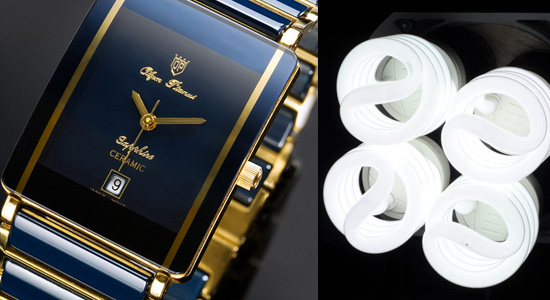 梅問題-商品攝影-省電螺旋燈管也可拍出優質陶瓷錶
