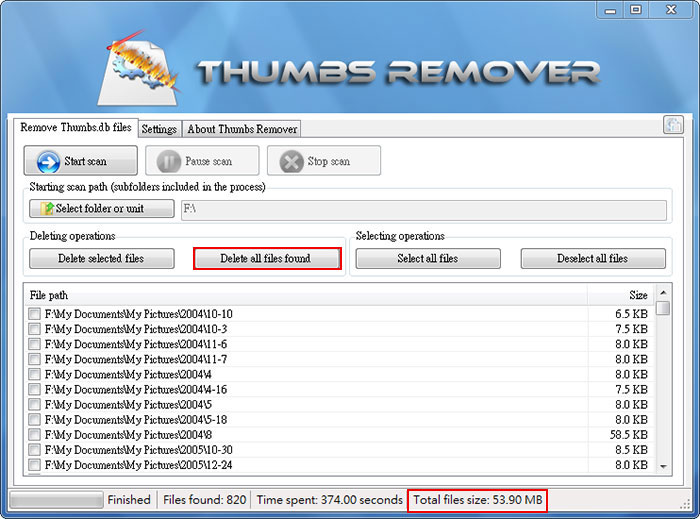 梅問題-《Thumbs Remover 1.5》徹底刪除Thumb.db預覽圖片檔案