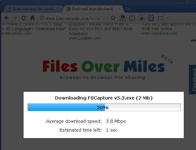 梅問題-FileOverMiles瀏覽器點對點分享檔案