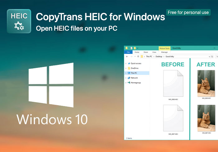 CopyTrans HEIC for Windows 讓 Windows可瀏覽.HEIC檔縮圖與轉存JPG檔