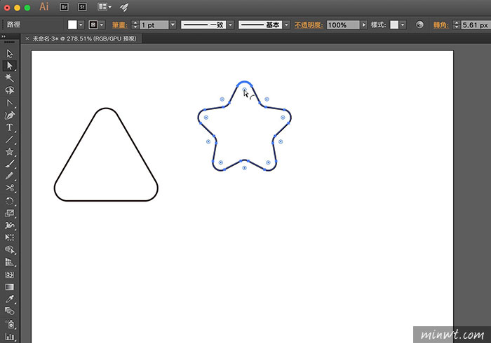 梅問題－[教學]Illustrator 將直角多邊型變成圓角多邊型