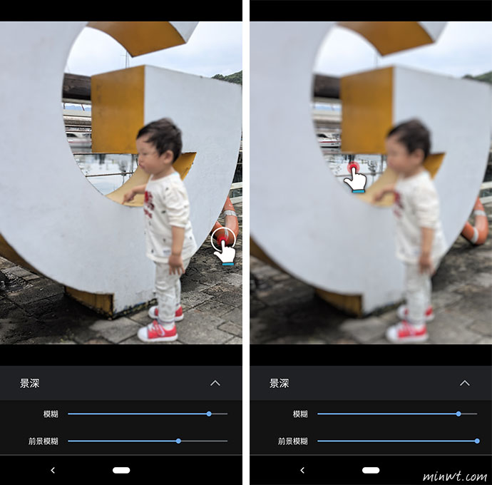 梅問題－Google Pixel3 先拍照後對焦，手動調整景深長短
