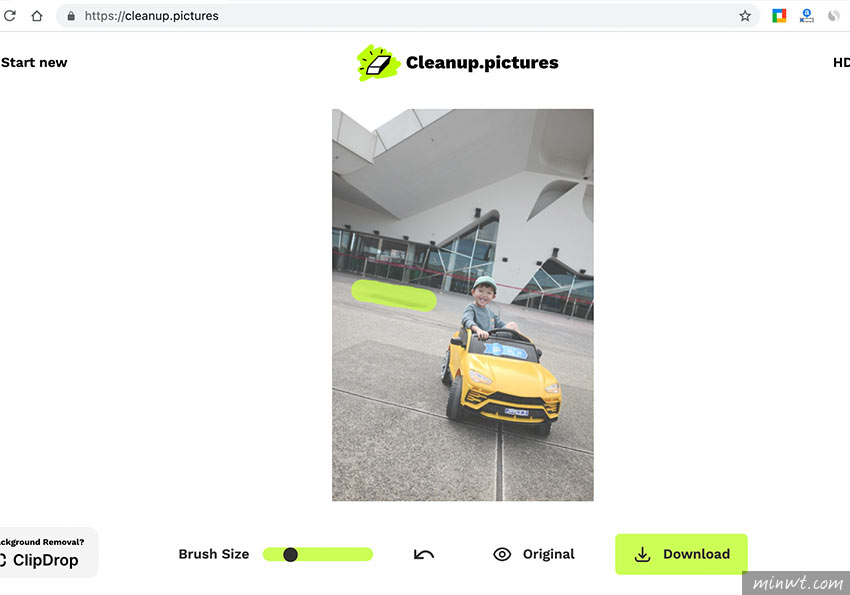 梅問題-CleanUp.pictures 雲端版內容感知填滿，一鍵跟路人甲說掰掰