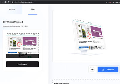Free Mockup Generator 一鍵將製作好的網頁版型，合成到各裝置的螢幕中
