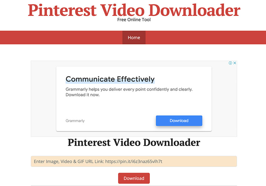 Pinterest Video Downloader 線上版Pinterest下載器！只需輸入Pinterest網址立即下載