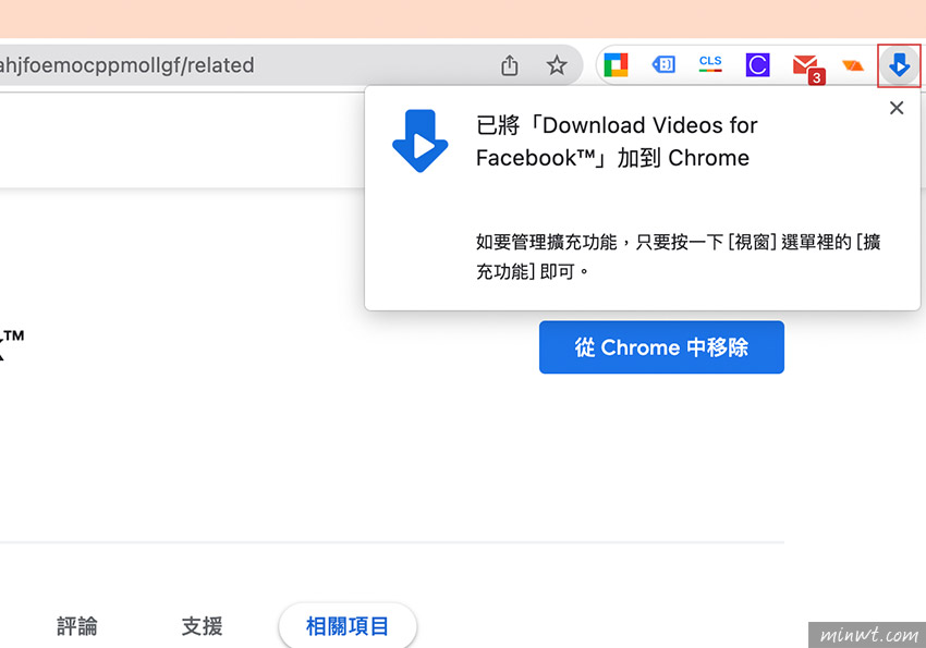 梅問題-Download Videos for Facebook 讓Chrome瀏覽器，一鍵下載Reals短影音