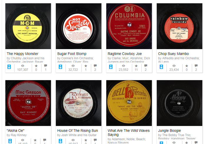 78rpm Records Digitized 線上25,000張，百年古董級黑膠唱片免費下載收藏