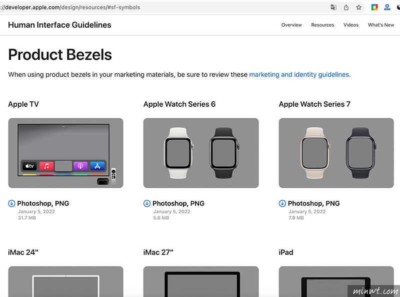 梅問題-Apple 蘋果官方提供各裝置的素材免費下載使用，有Mac、iPhone、iPad、Apple Watch
