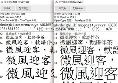 國發會「全字庫」提供可商用的新細明、標楷體免費下載！