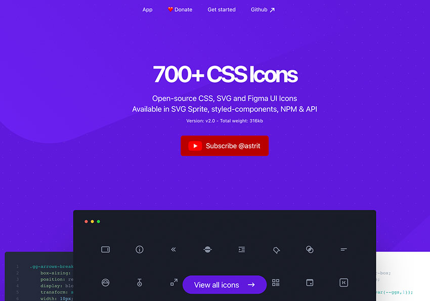 CSS Icons 除了提供SVG格式可直接嵌入網頁中，甚至還可直接嵌入Figma、Adobe XD