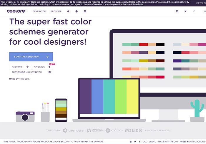 Coolors線上配色平台，從生活中尋找配色靈感