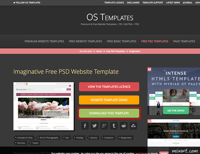 梅問題－「OS Templates」上百個免費網頁PSD、HTML版型下載