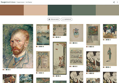 Google Art Palette 透過照片中，尋找出配色靈感與尋找相似的創作