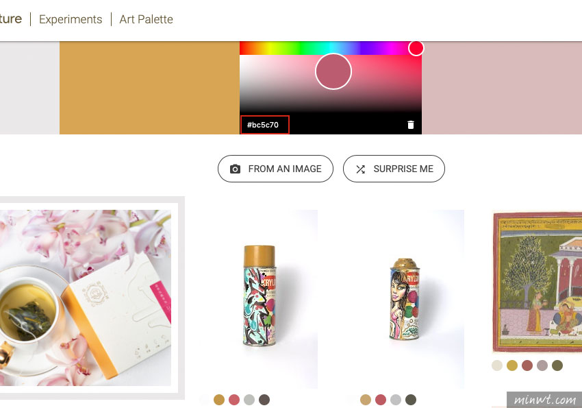 梅問題-Google Art Palette 透過AI自動從照片中，尋找出配色靈感以及尋找相似的圖像