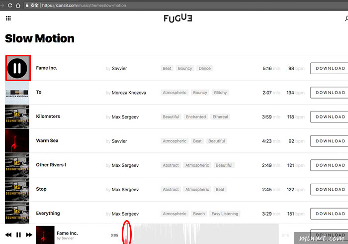 梅問題－Icons8 Fugue除了提供免費圖示，現在還提供免費音樂素材下載