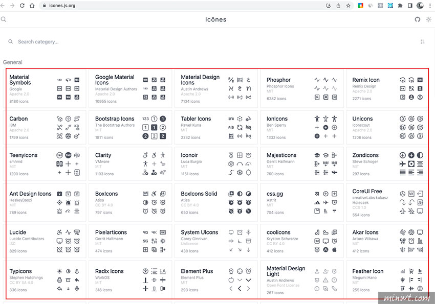 梅問題-Icones 集合了一百多個免費向量圖示，滿足網頁設計上的大小需求