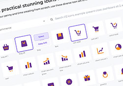 iconhub 收錄超過 1700 種，網頁常會使用到的SVG向量圖示免費下載