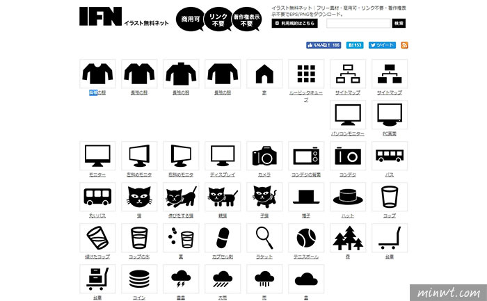 梅問題－IFN illustration各種生活圖示，食、衣、住、行免費下載
