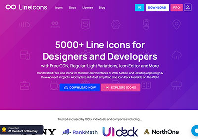 Lineicons 以線條稿為主的向量圖示，免費版有500+任你用