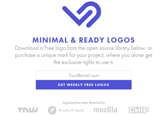Logodust 可商用又具有設計感的免費LOGO下載，設計LOGO一點也不難!